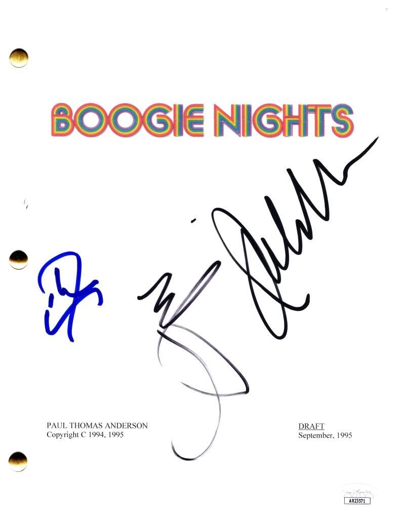 Mark Wahlberg Julianne Moore Cheadle Signed Autograph Boogie Nights Script - JSA