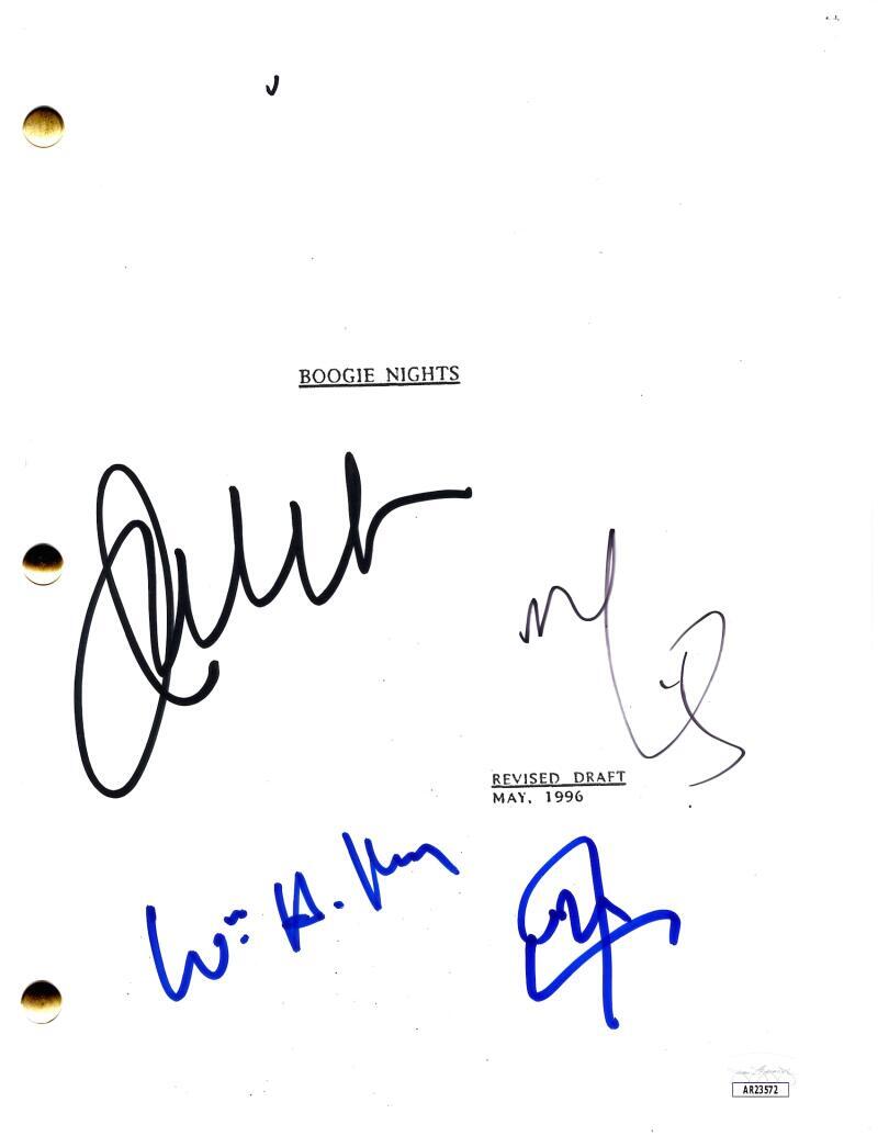 Mark Wahlberg William H Macy +2 Signed Autograph Boogie Nights Script w/ JSA COA