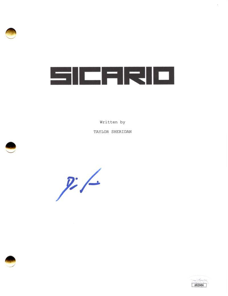 Denis Villeneuve Signed Autograph Sicario Full Movie Script Screenplay - JSA COA