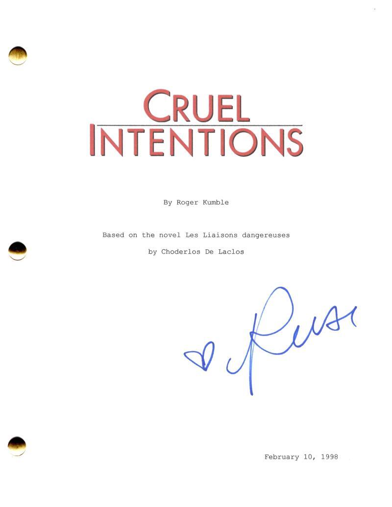 Reese Witherspoon Signed Autograph Cruel Intentions Full Movie Script Screenplay