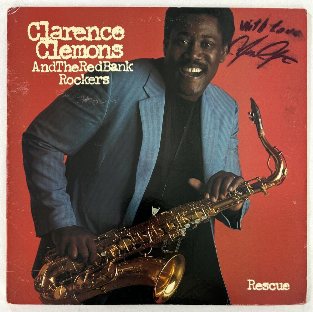 Clarence Clemons E Street Band Signed Autograph Album Record LP w/ Beckett COA