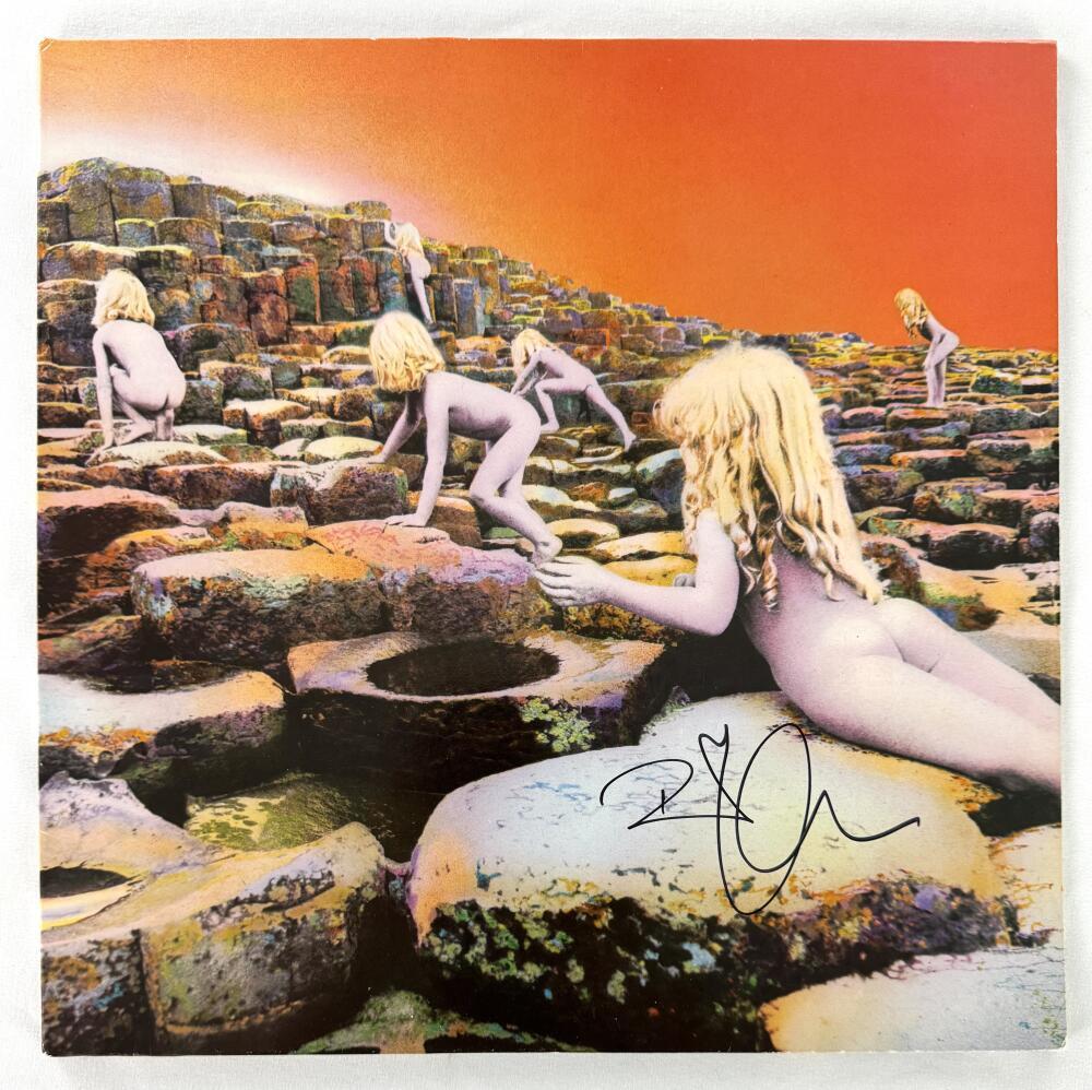 Robert Plant Led Zeppelin Signed Autograph Album Record Houses of the Holy - BAS