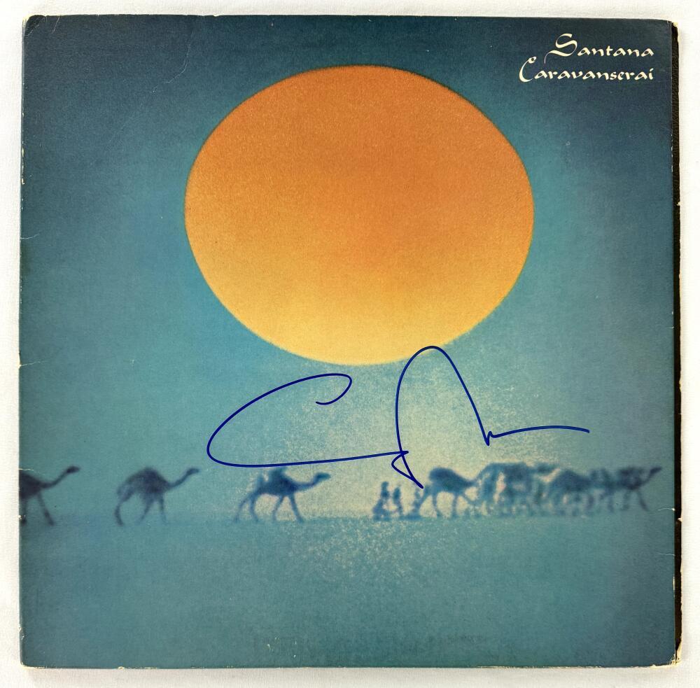 Carlos Santana Signed Autograph Album Vinyl Record LP - Caravanserai Beckett COA