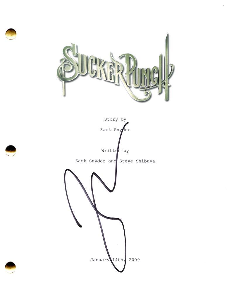 Zack Snyder Signed Autograph Sucker Punch Full Movie Script Screenplay