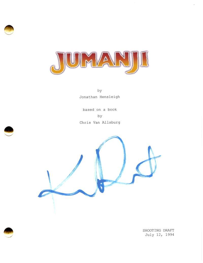 Kirsten Dunst Signed Autograph Jumanji Movie Script Screenplay w/ Robin Williams