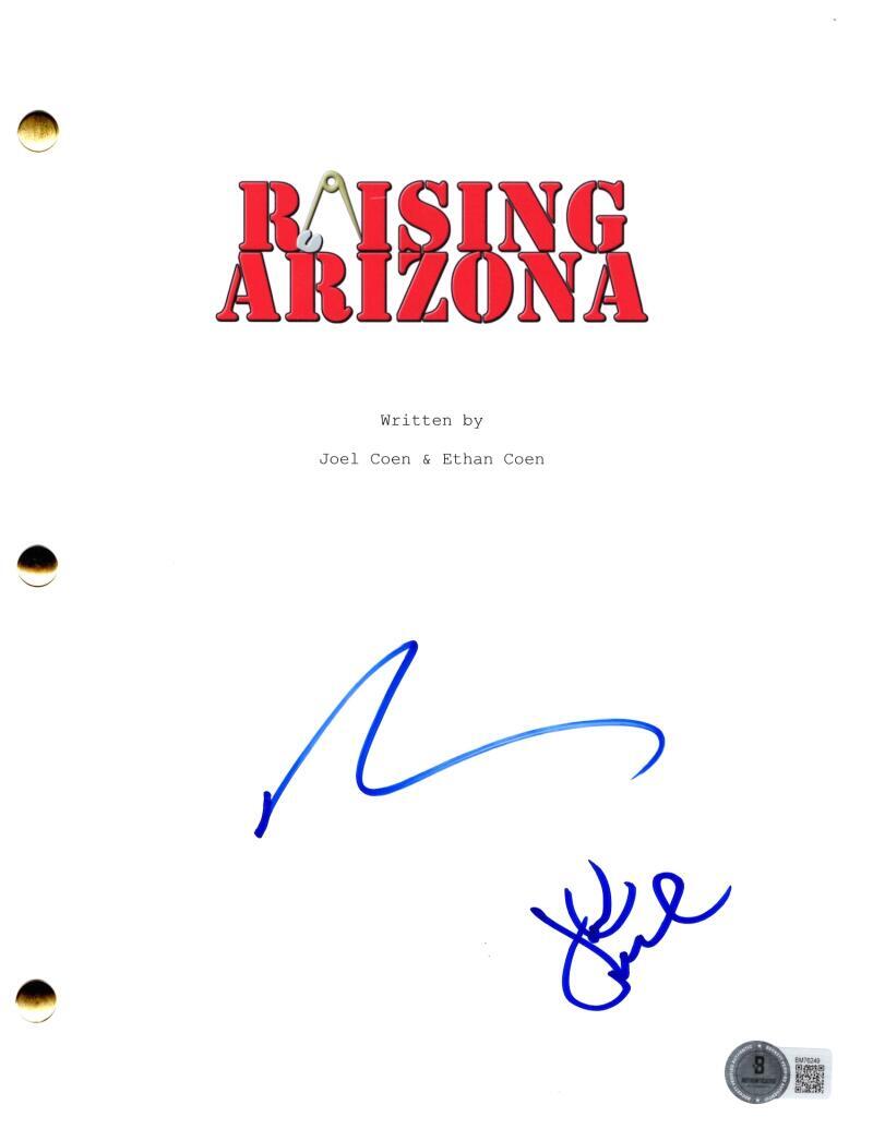 Nicolas Cage John Goodman Signed Autograph Raising Arizona Movie Script Beckett