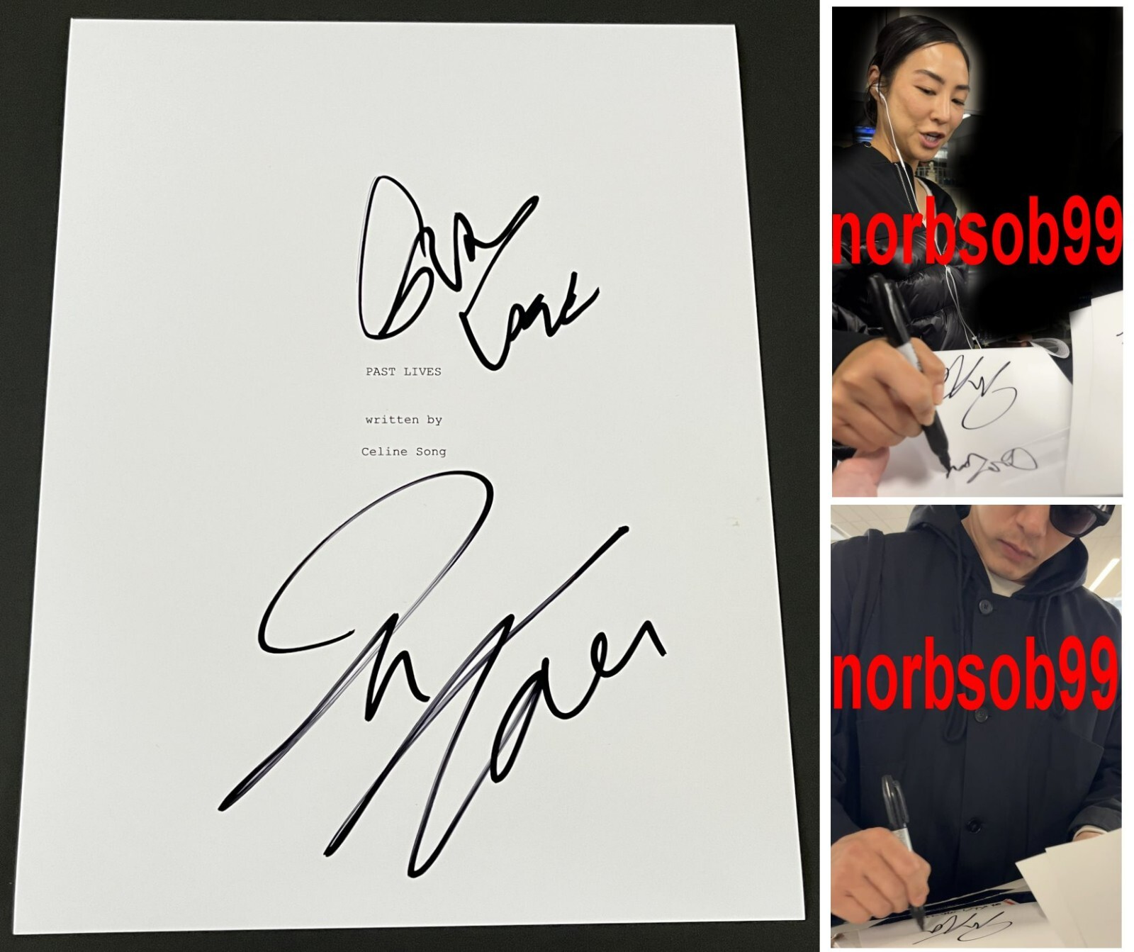 PAST LIVES GRETA LEE & TEO YOO SIGNED AUTOGRAPH 86 PAGE SCRIPT w/EXACT PROOF
