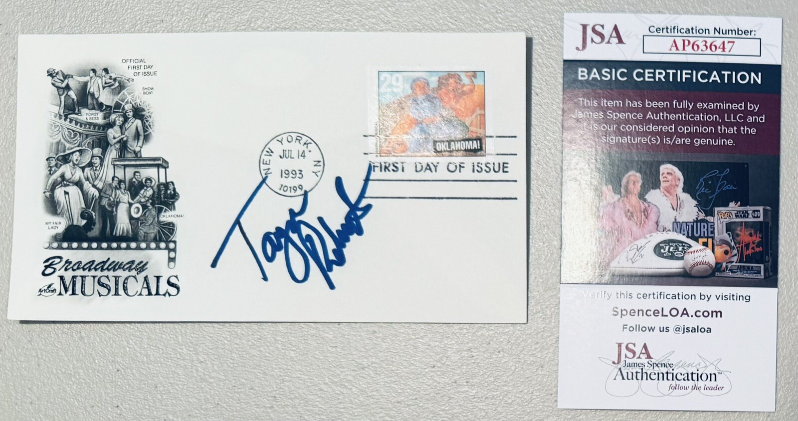 Tanya Roberts Signed Autographed First Day Cover JSA Cert Beastmaster 1