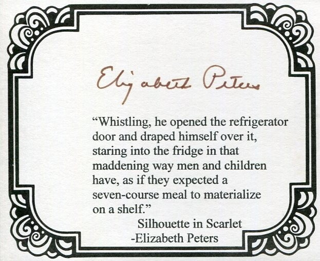 Elizabeth Peters Barbara Mertz Amelia Peabody Signed Autograph Bookplate Quote
