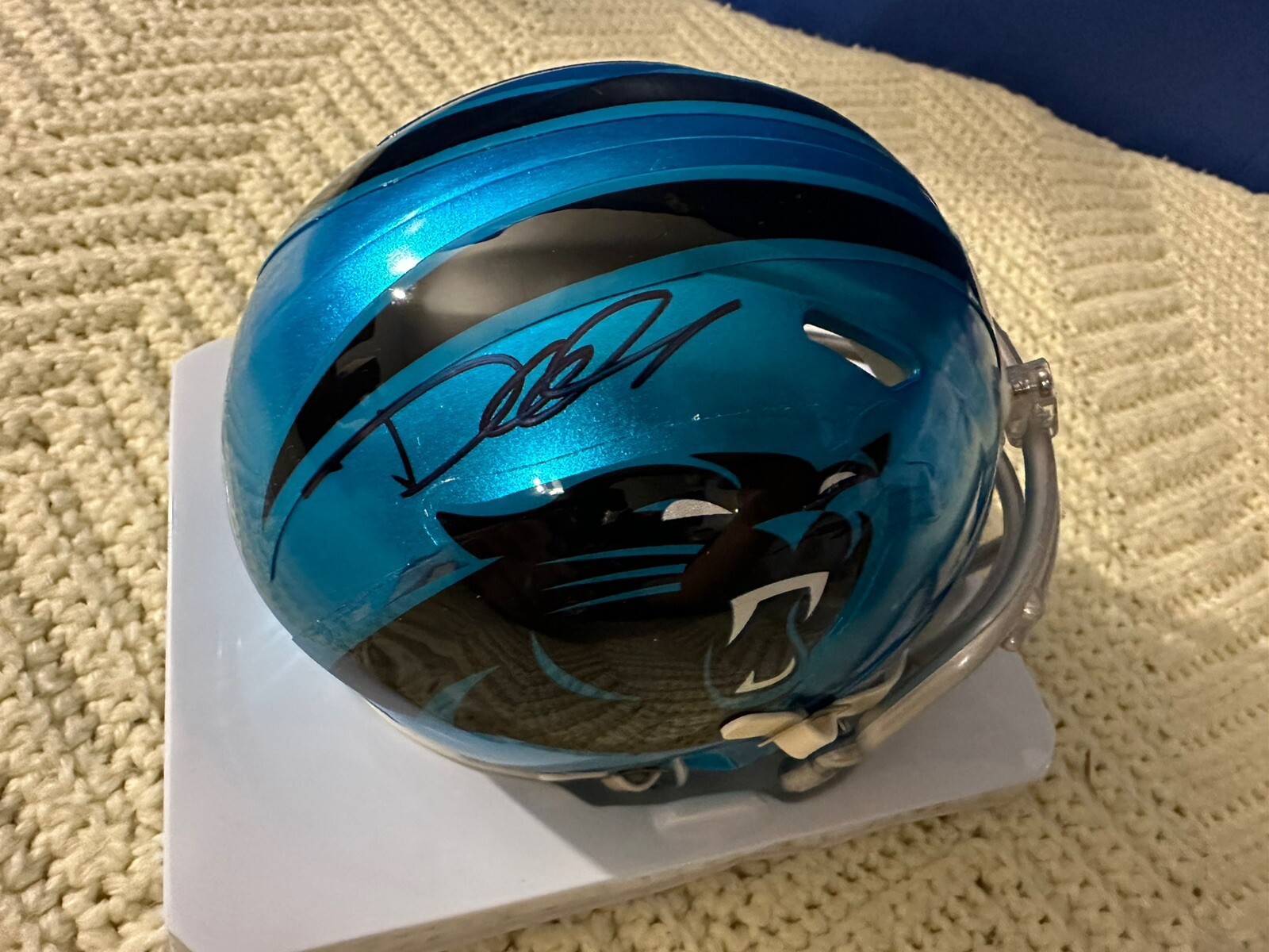 Coach Dave Canales Signed Mini Helmet Autographed Carolina Panthers