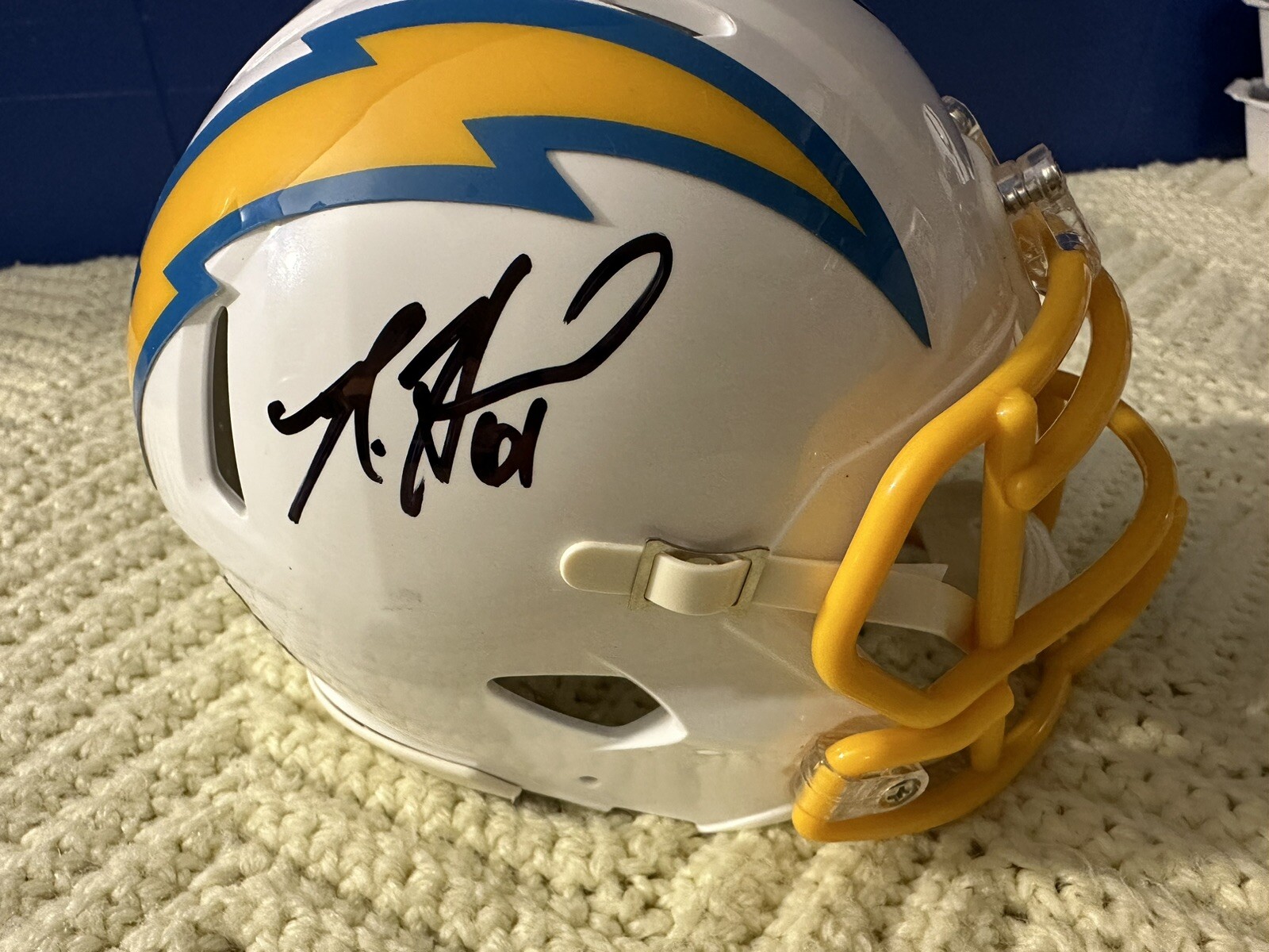 Nick Hardwick Signed Mini Helmet Autographed Los Angeles Chargers Purdue Boilers