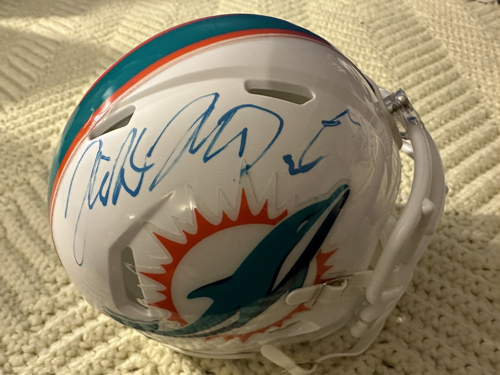 Mike McDaniel Signed Miami Dolphins Mini Helmet Autographed