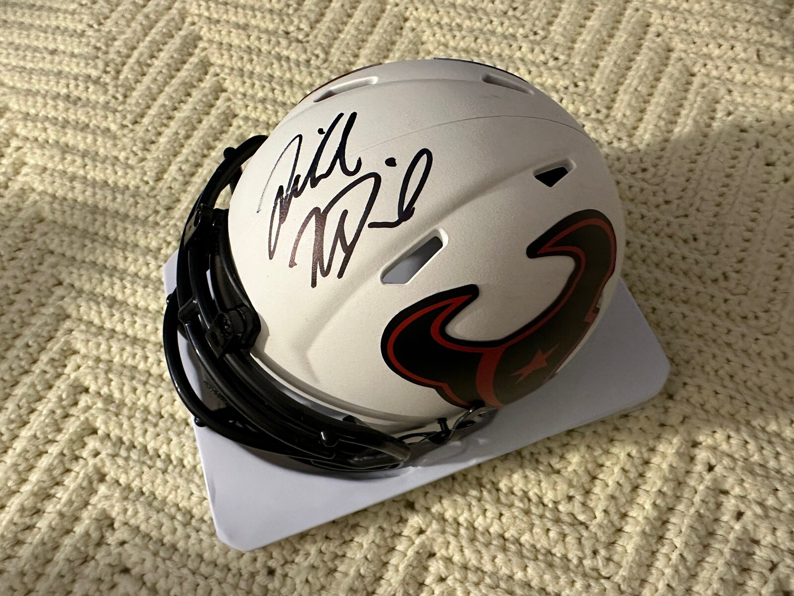 Mike McDaniel Signed Houston Texans Mini Helmet Autographed Former Assistant
