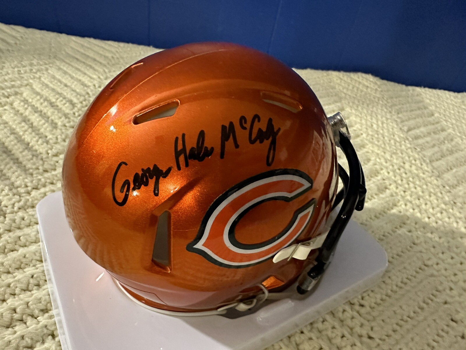 George Halas McCaskey Signed Mini Helmet Chicago Bears Autographed