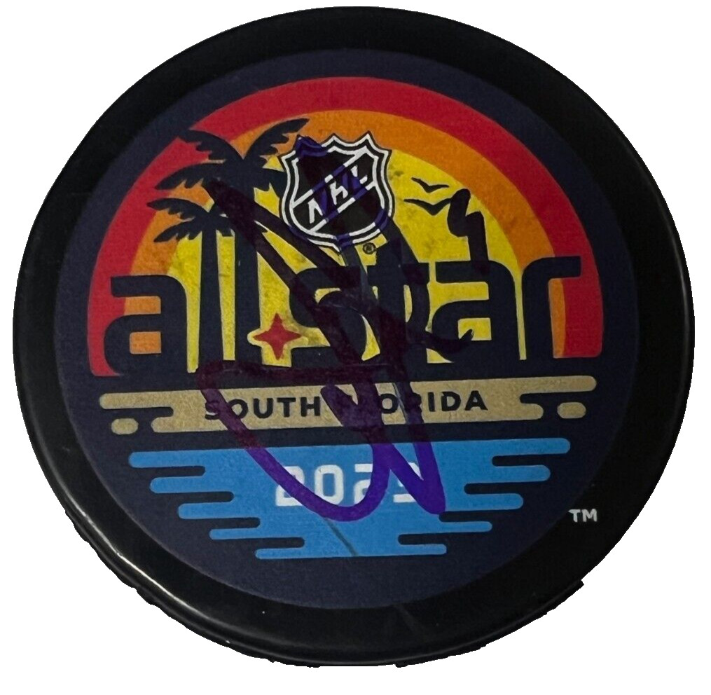 SETH JONES signed (CHICAGO BLAKCHAWKS) All Star Hockey puck BECKETT BAS BM02749