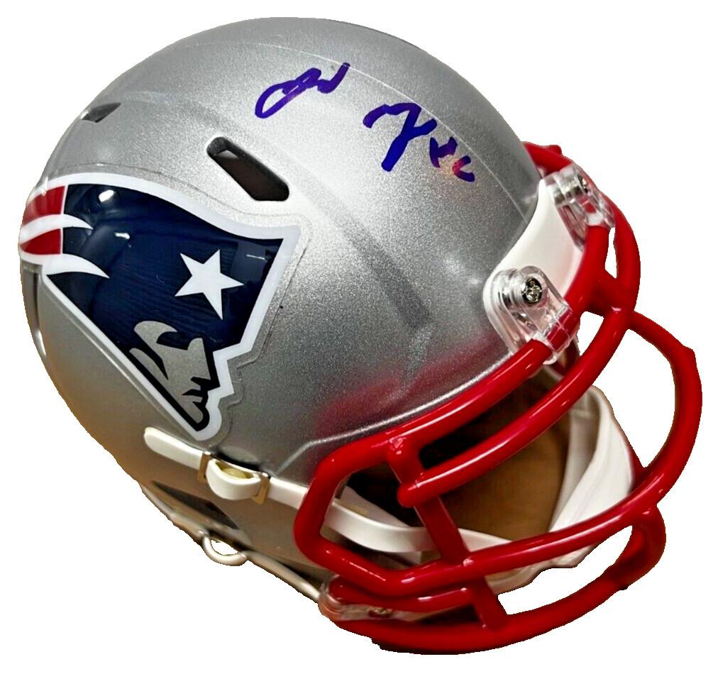 JEROD MAYO signed (NEW ENGLAND PATRIOTS) mini football helmet BECKETT AD47250