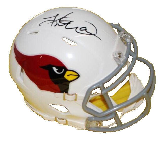 KURT WARNER signed (ARIZONA CARDINALS) mini football helmet BECKETT BAS BL63995