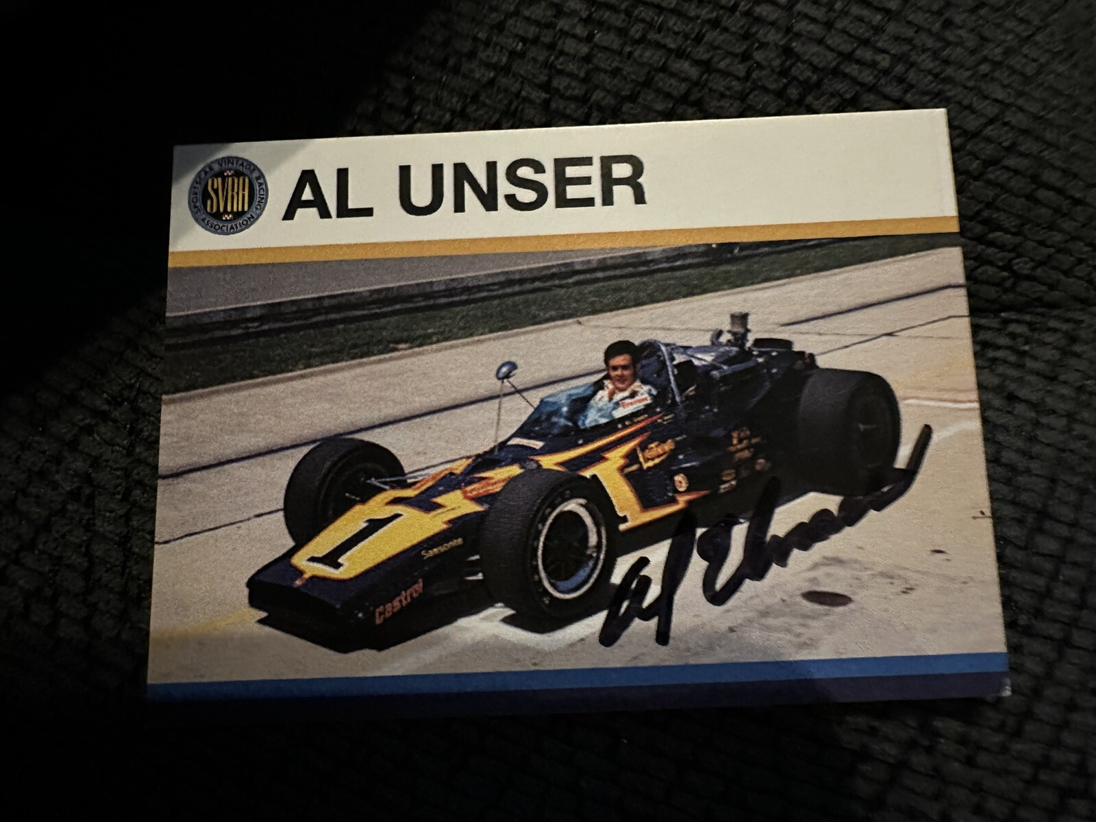 Signed Trading Card Indy 500 Car Indianapolis Al Unser Autographed