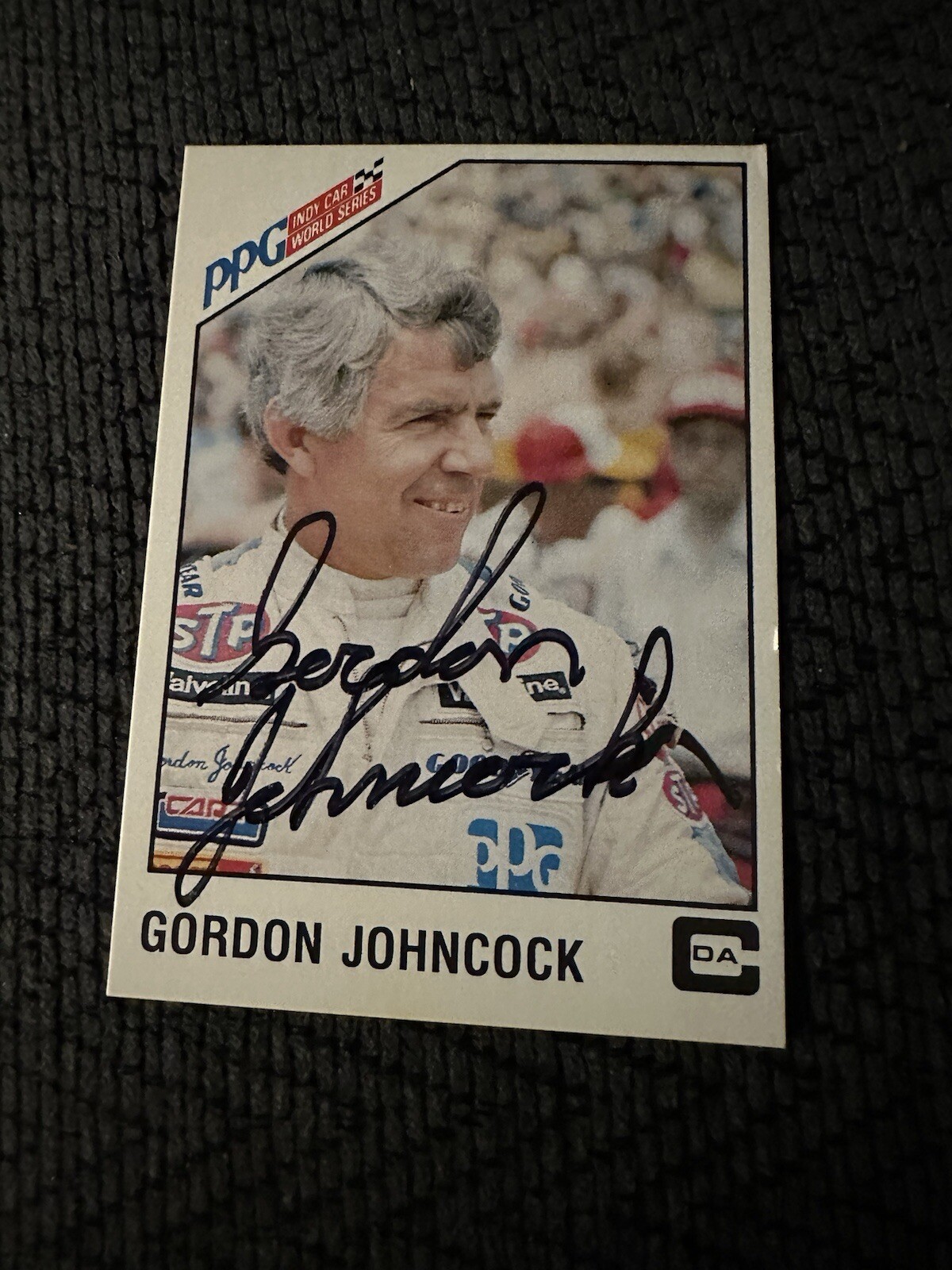 Signed Trading Card Indy 500 Car Gordon Johncock Autographed Rookie RC 1983