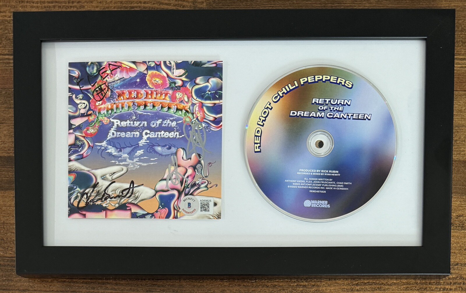 SIGNED Red Hot Chili Peppers Dream Canteen CD BAS Beckett COA Autographed Framed