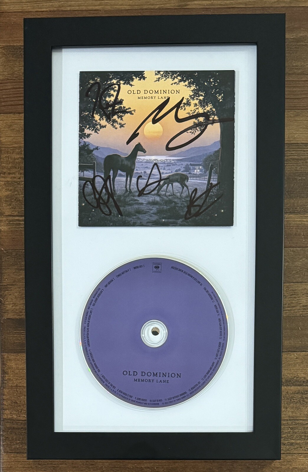 FRAMED SIGNED Memory Lane Old Dominion AUTOGRAPHED CD FULL BAND BAS Beckett COA