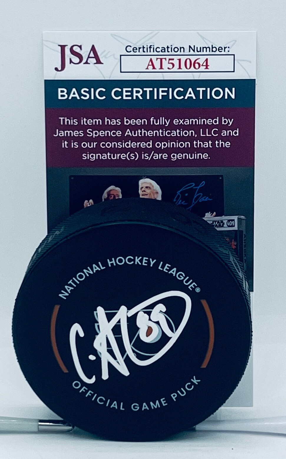 Cam Atkinson signed Philadelphia Flyers Official Game Puck autographed JSA