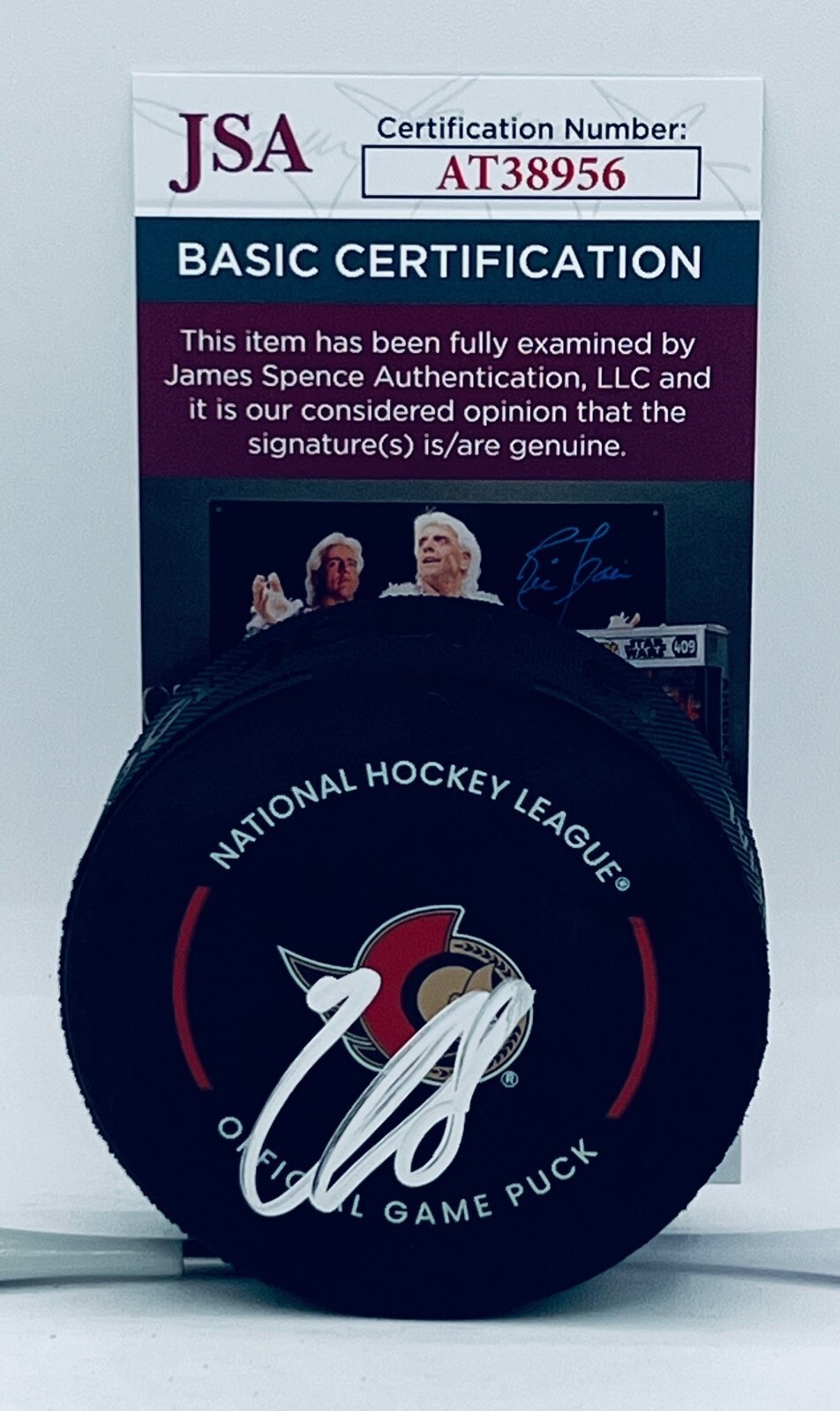 Claude Giroux signed Ottawa Senators Official Game Puck autographed JSA