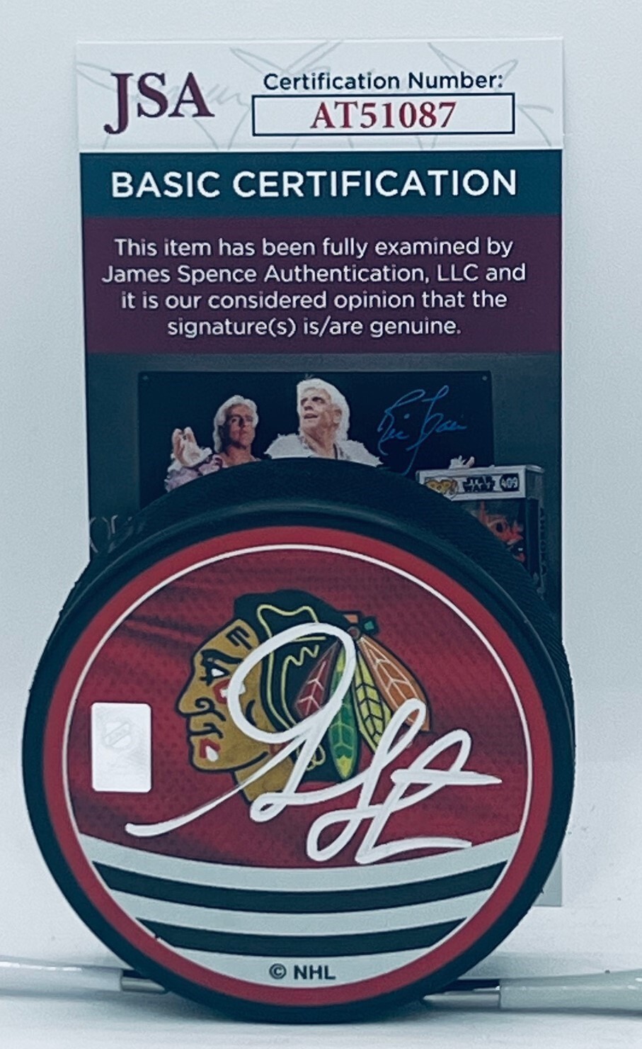 Gary Suter signed Chicago Blackhawks Reverse Retro Puck autographed JSA