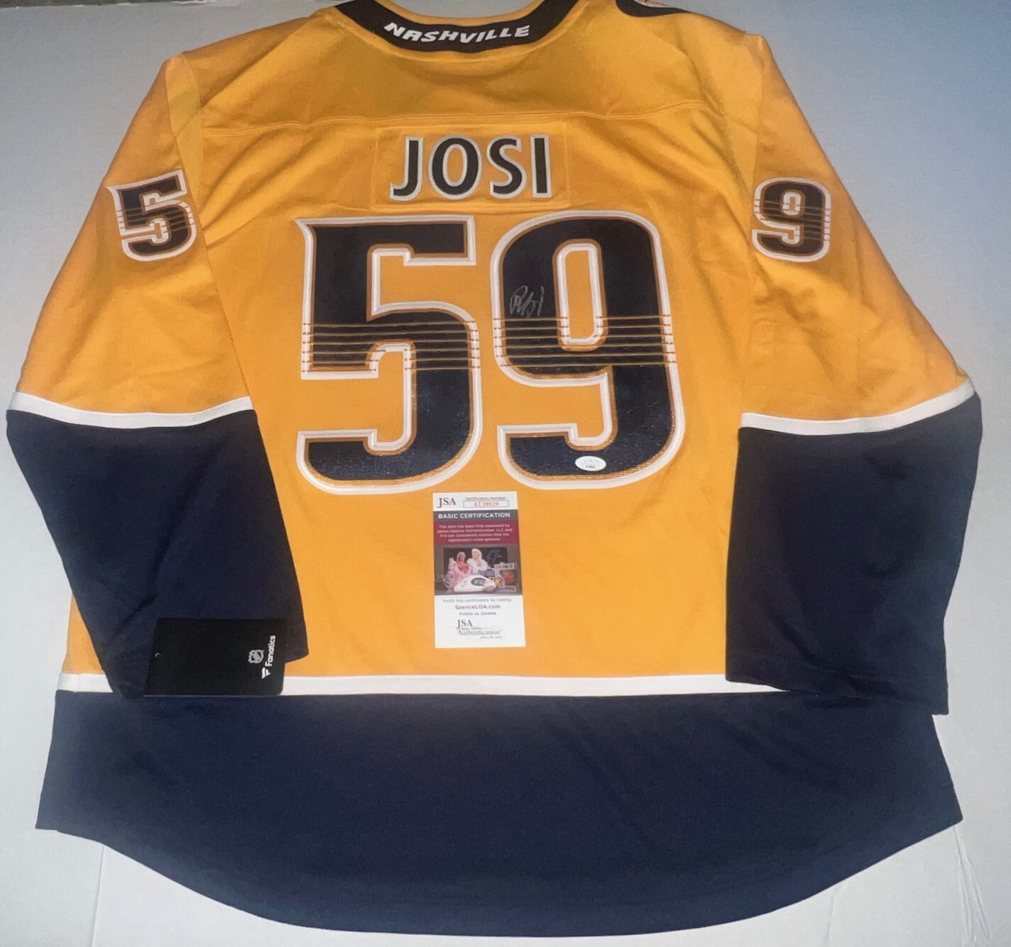 Roman Josi signed Nashville Predators Licensed jersey autographed JSA