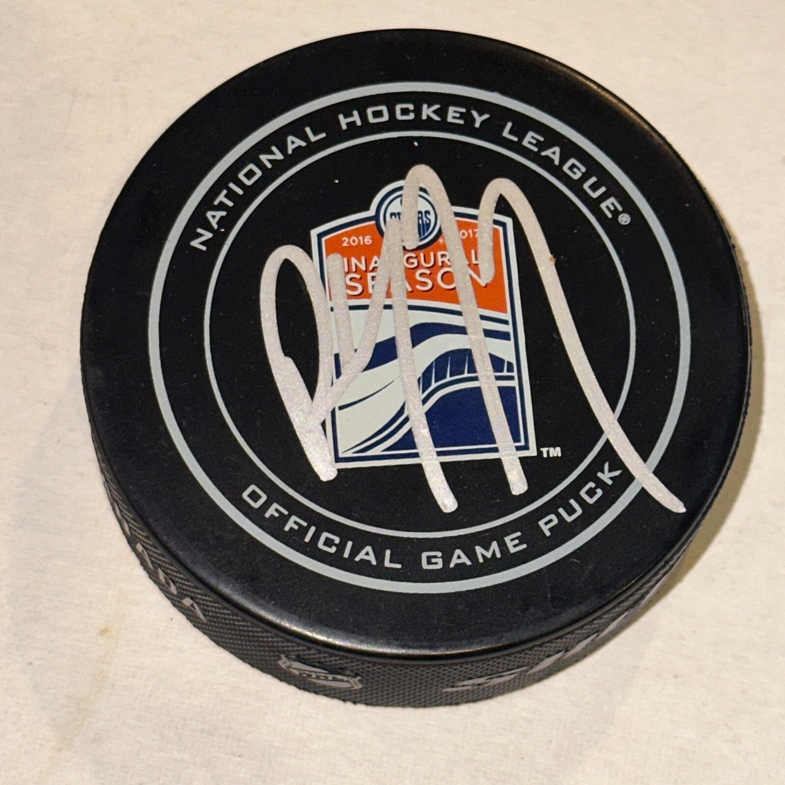 PAUL COFFEY Signed OILERS INAUGURAL SEASON Official GAME Puck Beckett BAS