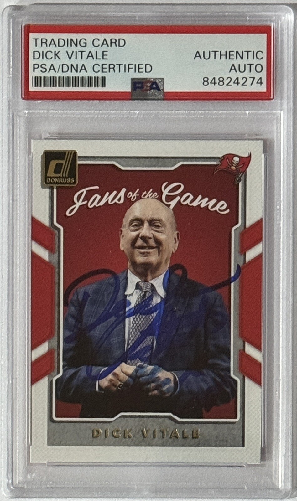 2017 PANINI DONRUSS DICK VITALE ESPN NCAA SIGNED CARD PSA DNA COA AUTOGRAPHED