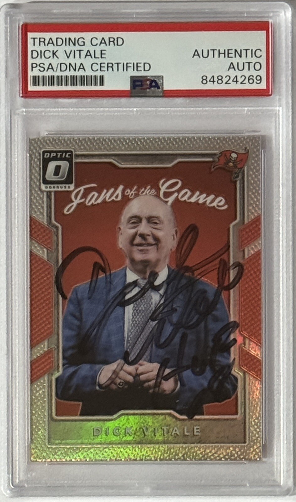 2017 PANINI DONRUSS OPTIC DICK VITALE ESPN NCAA SIGNED CARD PSA DNA AUTOGRAPHED