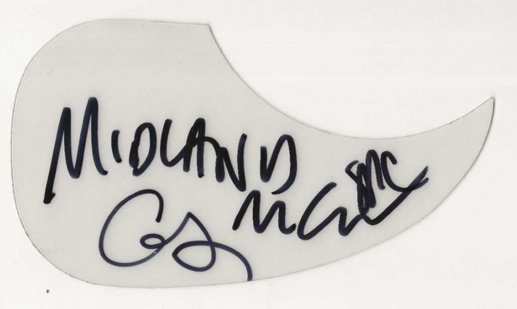 Midland REAL hand SIGNED Acoustic Guitar Pickguard COA Autographed