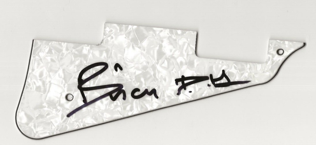 Brian Tatler of Diamond Head REAL hand SIGNED Guitar Pickguard COA Autographed