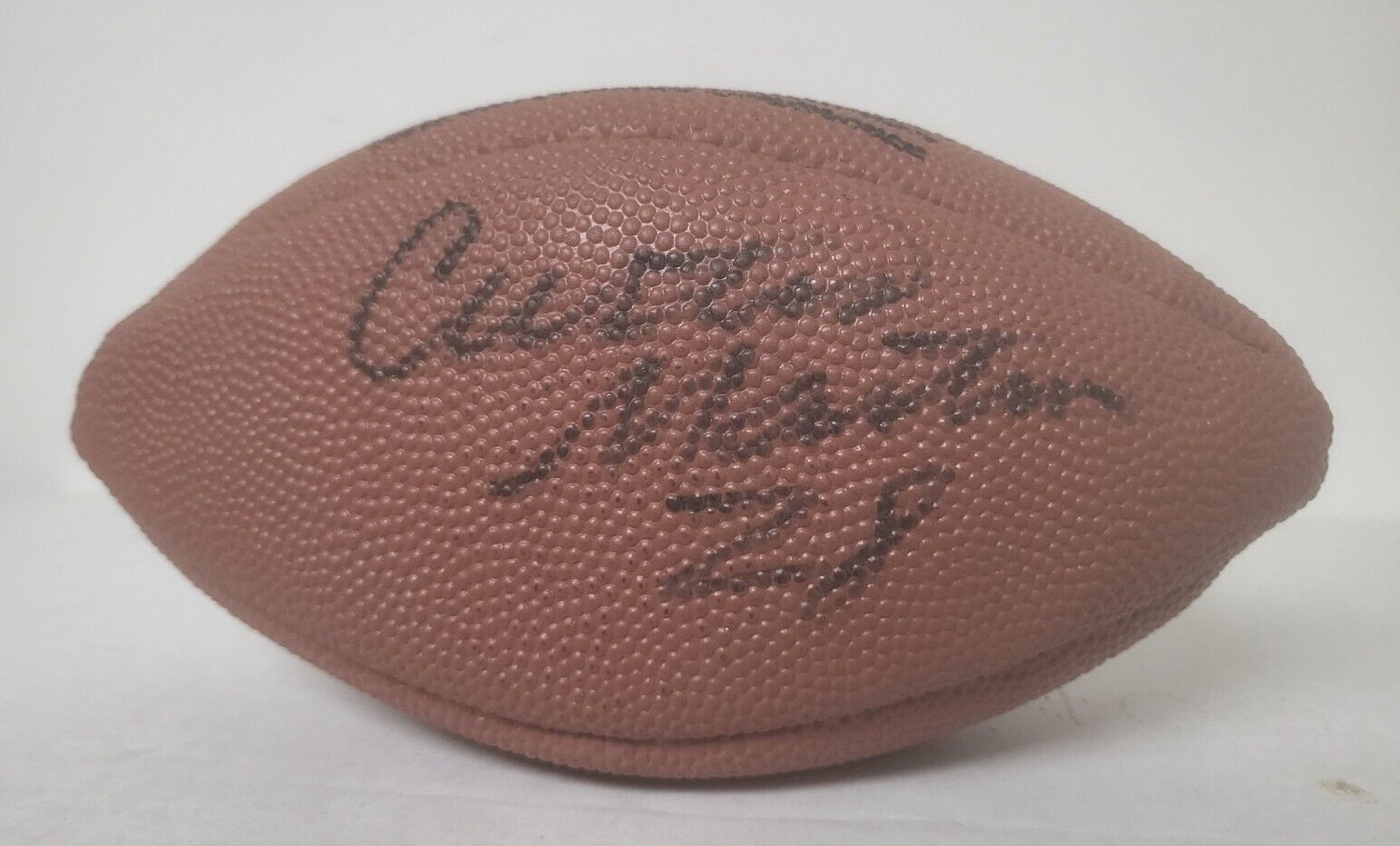 CURTIS MARTIN NEW ENGLAND PATRIOTS SIGNED AUTOGRAPHED WILSON MINI FOOTBALL W/COA