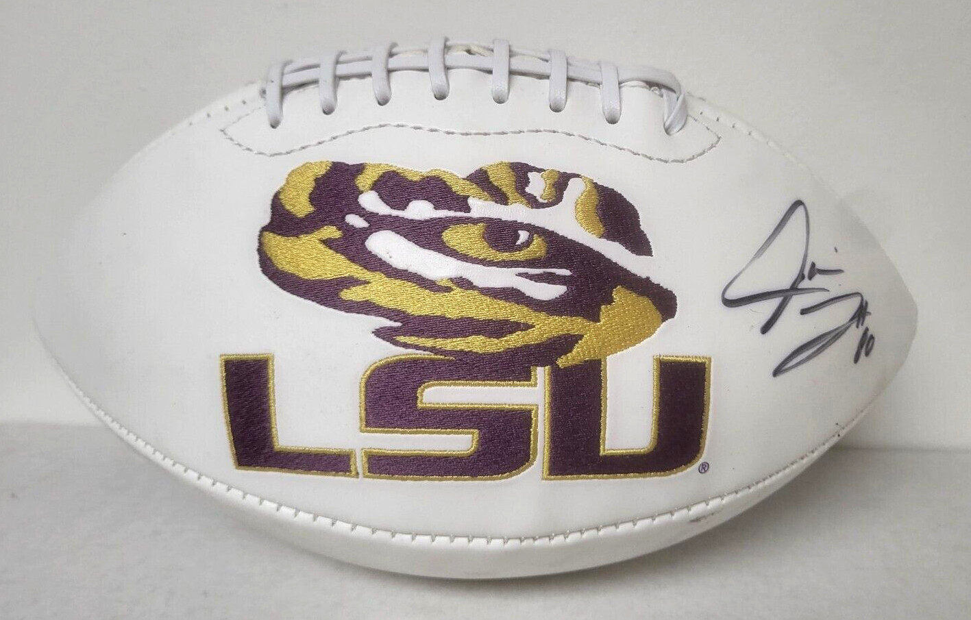JARVIS LANDRY LSU TIGERS SIGNED AUTOGRAPHED WHITE PANEL FOOTBALL JSA