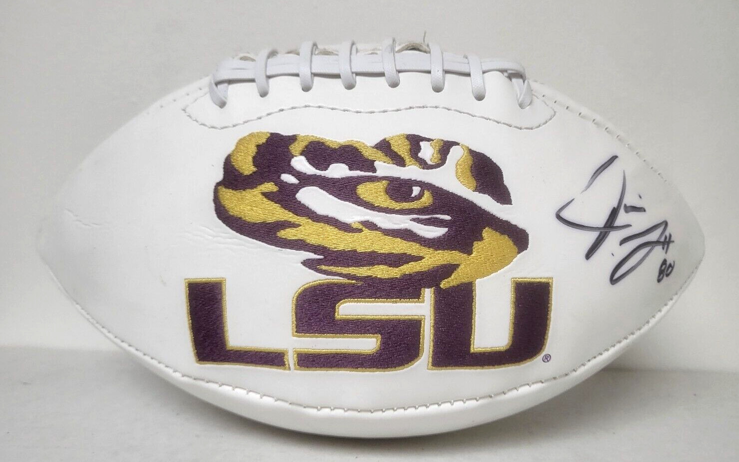 JARVIS LANDRY LSU TIGERS SIGNED AUTOGRAPHED WHITE PANEL FOOTBALL JSA *