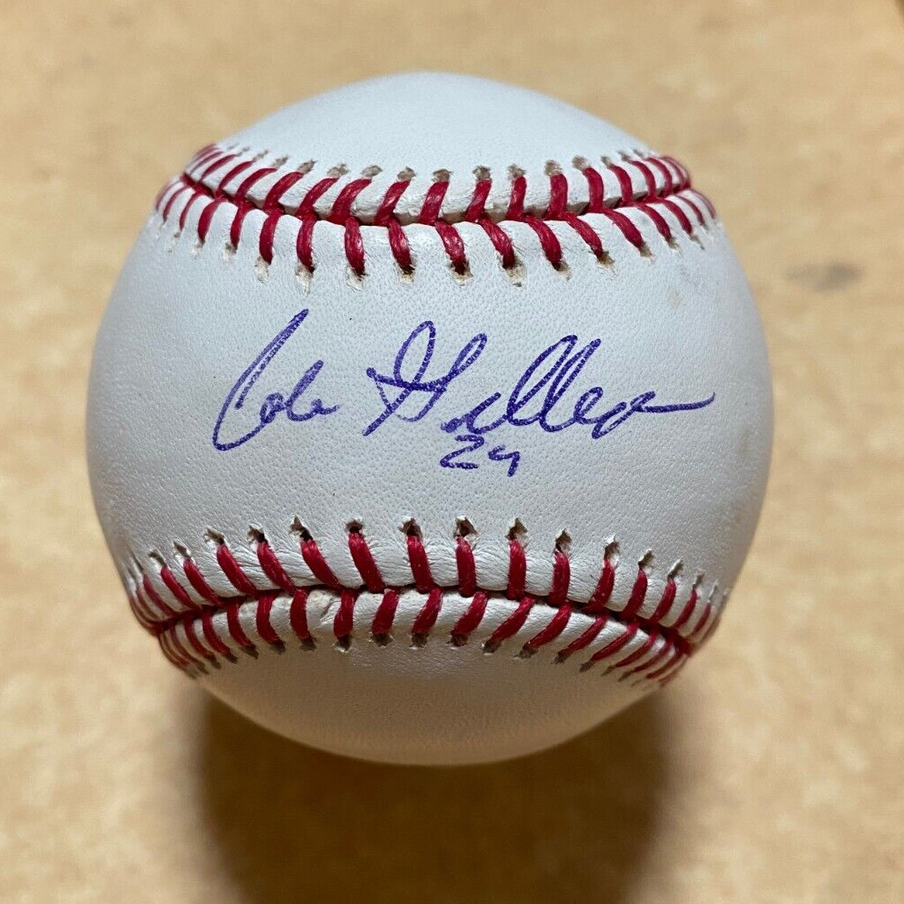COLE GILLESPIE GIANTS/CUBS/MARLINS SIGNED AUTOGRAPHED M.L. BASEBALL W/COA