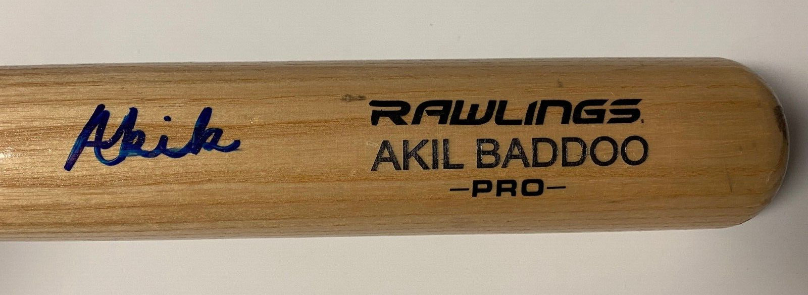 AKIL BADDOO DETROIT TIGERS SIGNED AUTOGRAPHED RAWLINGS PRO BAT W/COA