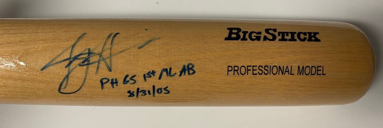 JEREMY HERMIDA FLORDIA MARLINS PH 65 1ST ML AB 8/31/05 SIGNED RAWLINGS BAT W/COA