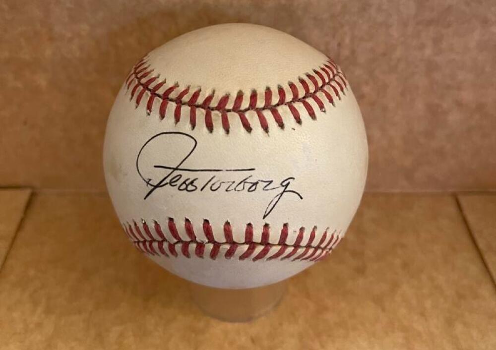 JEFF TORBORG DODGERS/TWINS SIGNED AUTOGRAPHED A.L. BASEBALL BECKETT AUTH