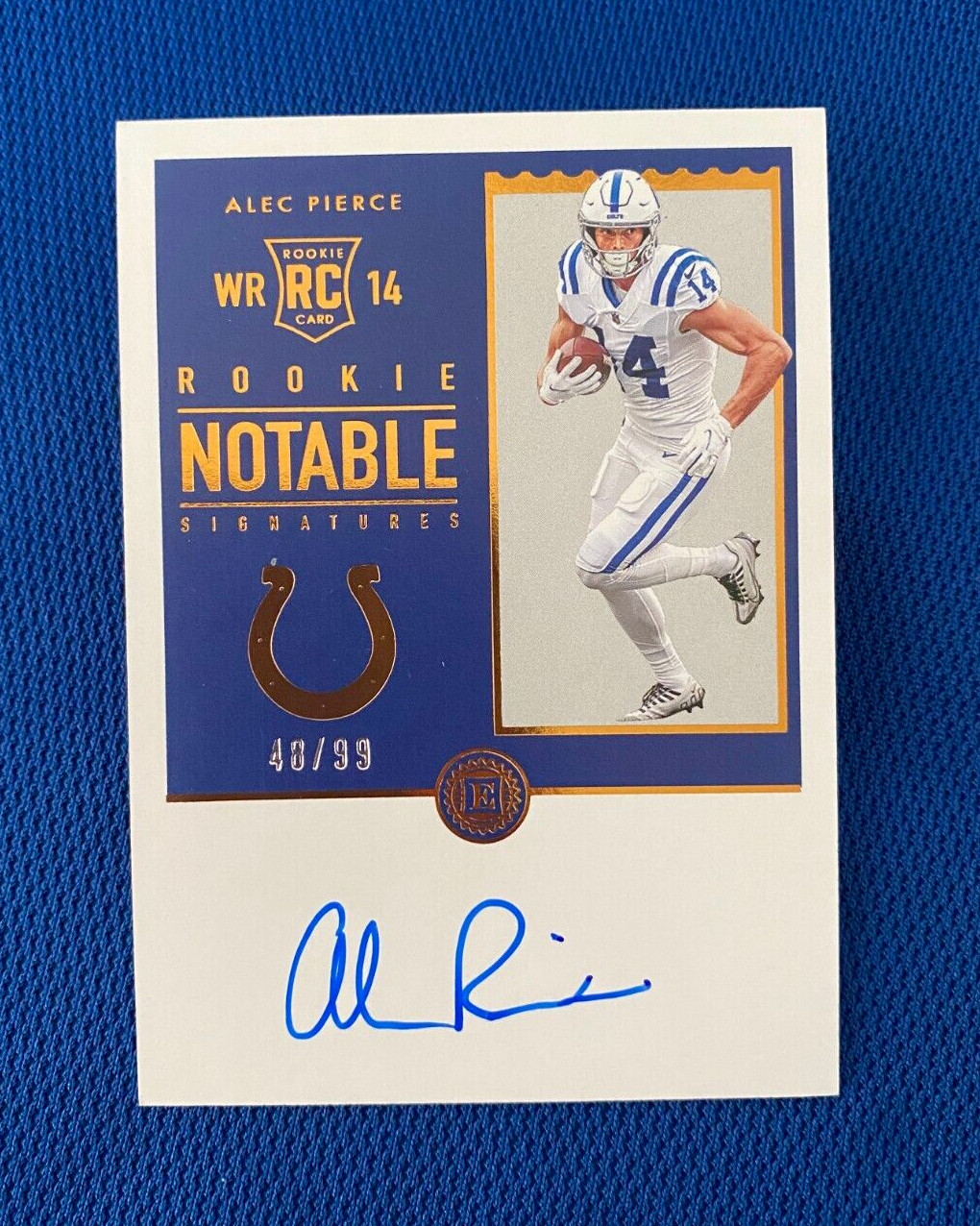 2022 PANINI ENCASED ALEC PIERCE INDIANAPOLIS COLTS RC AUTO CARD 48/99 #RNS-AP