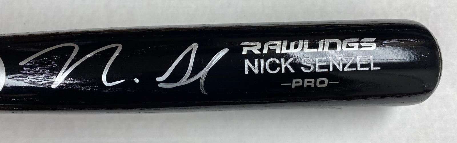 NICK SENZEL CINCINNATI REDS SIGNED AUTOGRAPHED RAWLINGS BLACK PRO BAT BECKETT *