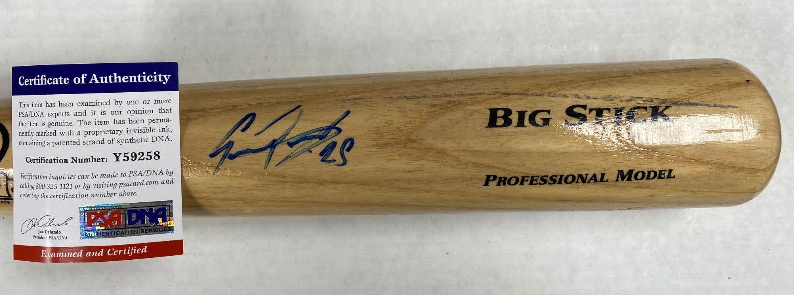 GREGORY POLANCO PITTSBURGH PIRATES SIGNED AUTOGRAPH RAWLINGS BIG STICK BAT PSA