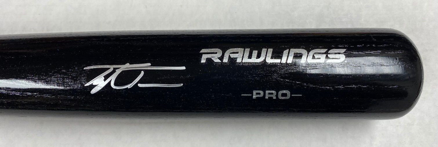 TAYLOR TRAMMELL SEATTLE MARINERS SIGNED AUTOGRAPHED RAWLINGS PRO BLACK BAT JSA