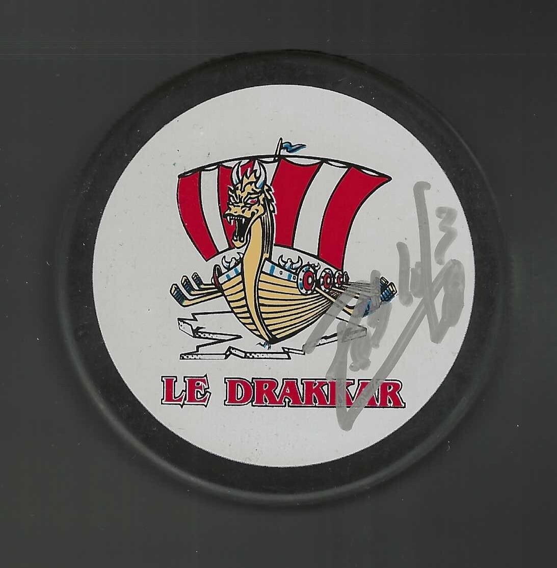 Pierre-Luc Letourneau-Leblond Signed Baie-Comeau Drakkar Puck New Jersey Devils