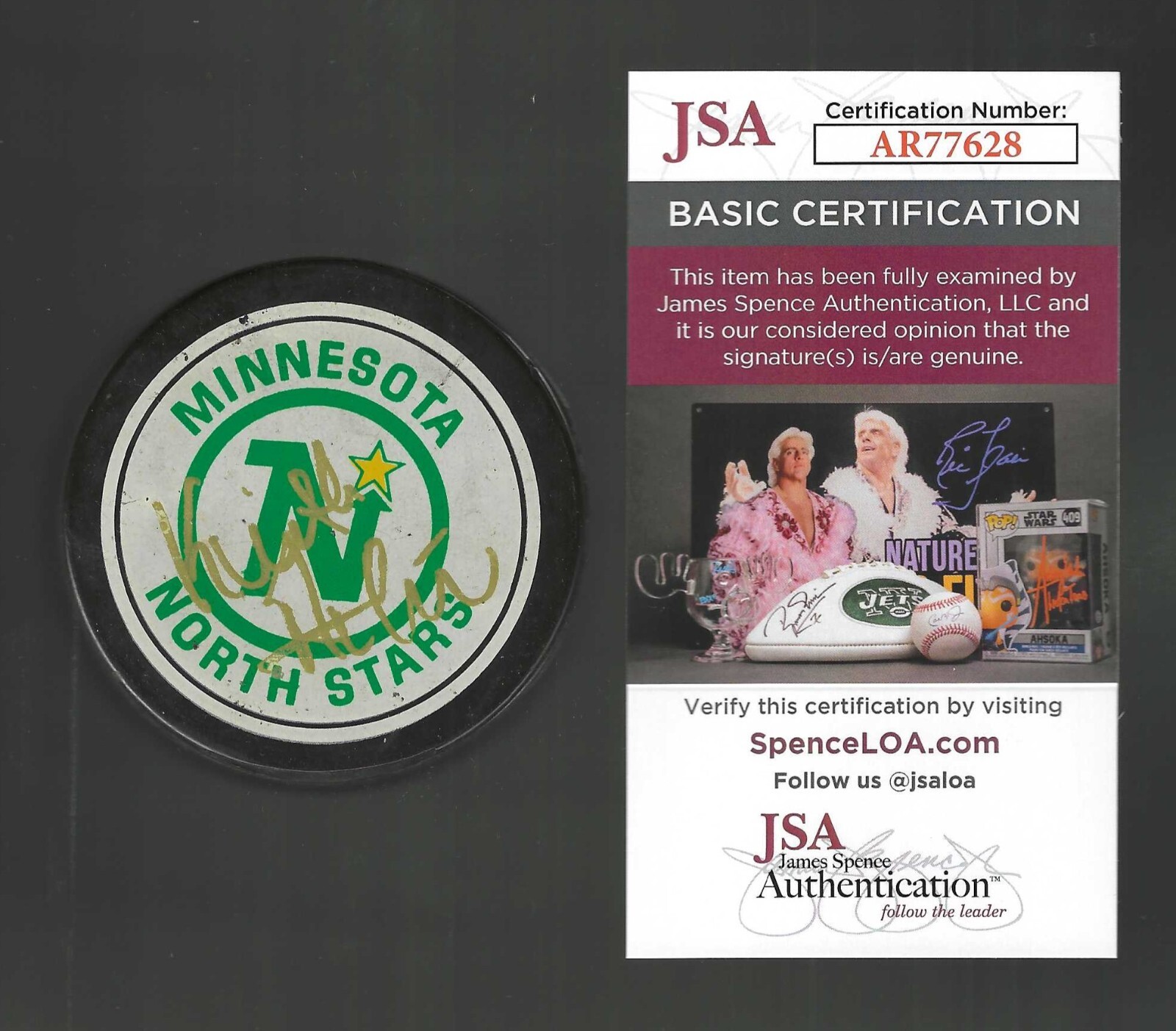 Keith Acton Signed Minnesota North Stars Puck JSA COA