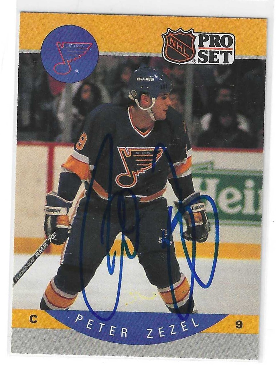 Peter Zezel Signed 1990/91 Pro Set Card #274 St. Louis Blues