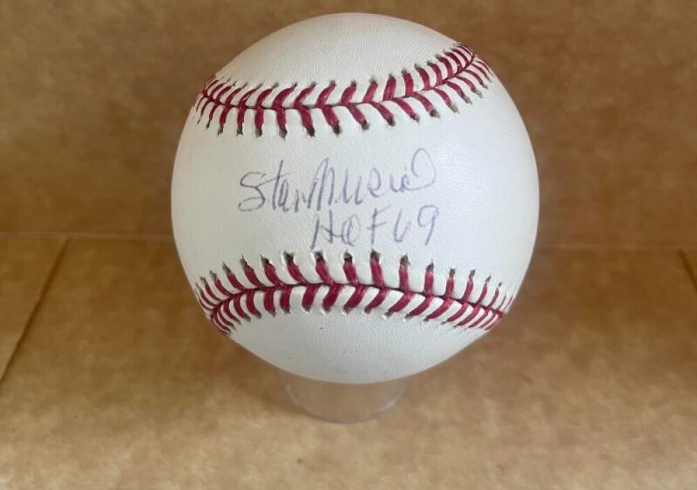 STAN MUSIAL CARDINALS HOF 69 SIGNED AUTOGRAPHED M.L. BASEBALL JSA AUTH