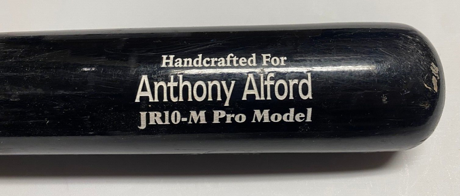 ANTHONY ALFORD BLUE JAYS PIRATES REDS CRACKED GAME USED MARUCCI BAT W/COA **